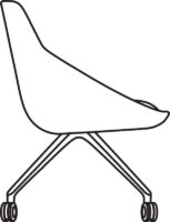 Chair Low, 5 castors 538-84