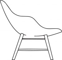 Wood easy chair